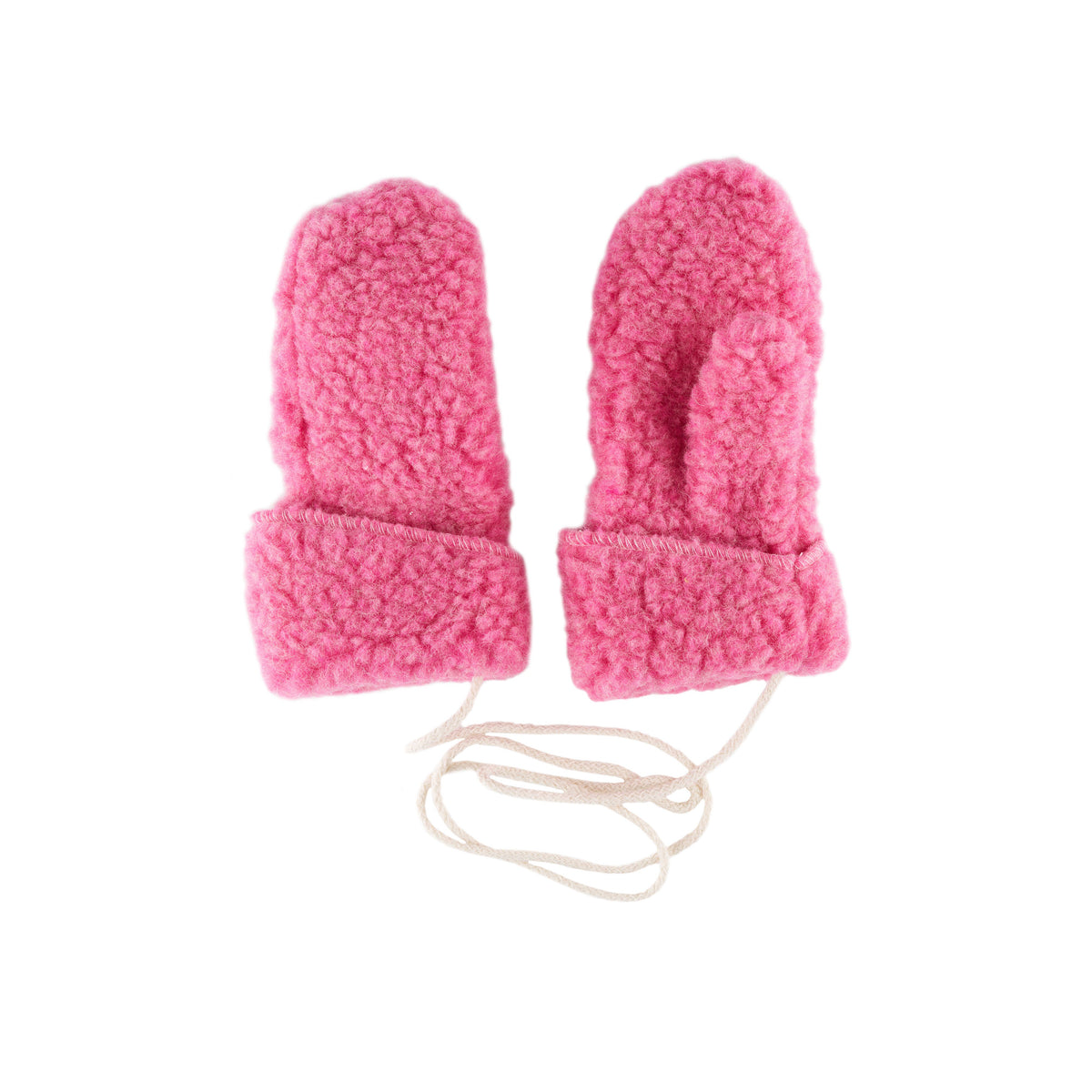 Barnfårullsvantar rosa