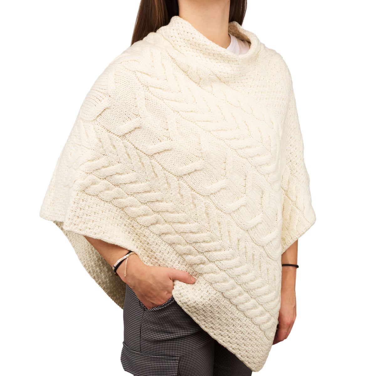 Ullponcho Supersoft merinoull natur