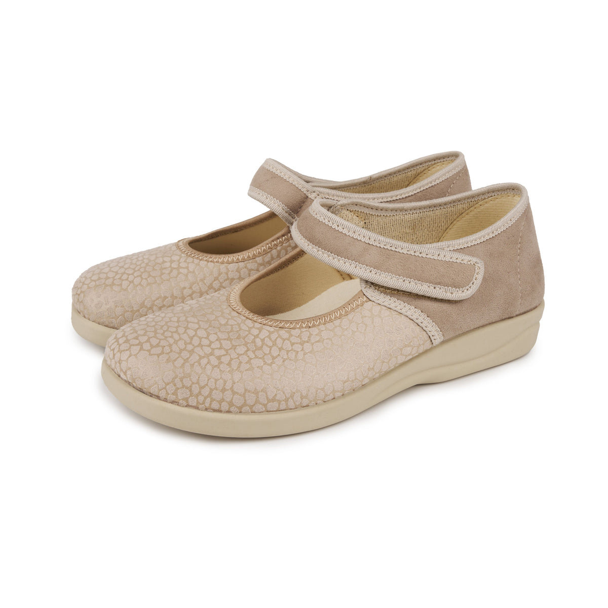 Breda damballerinaskor för hallux Krista beige