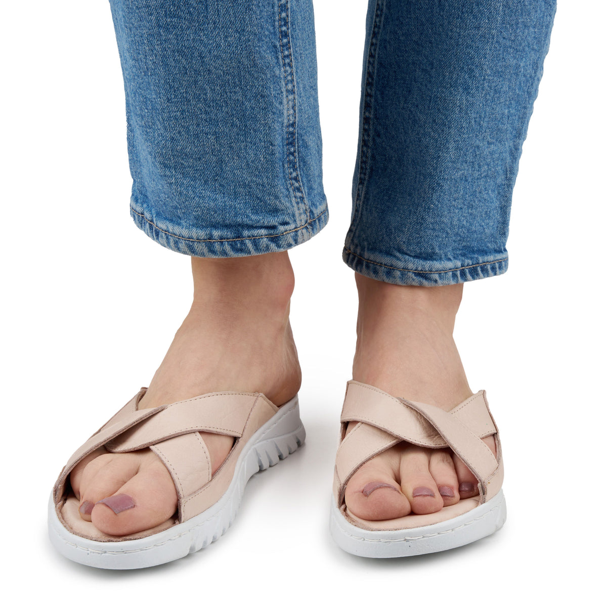 Damläder slip-in-tofflor Klaudie rosa