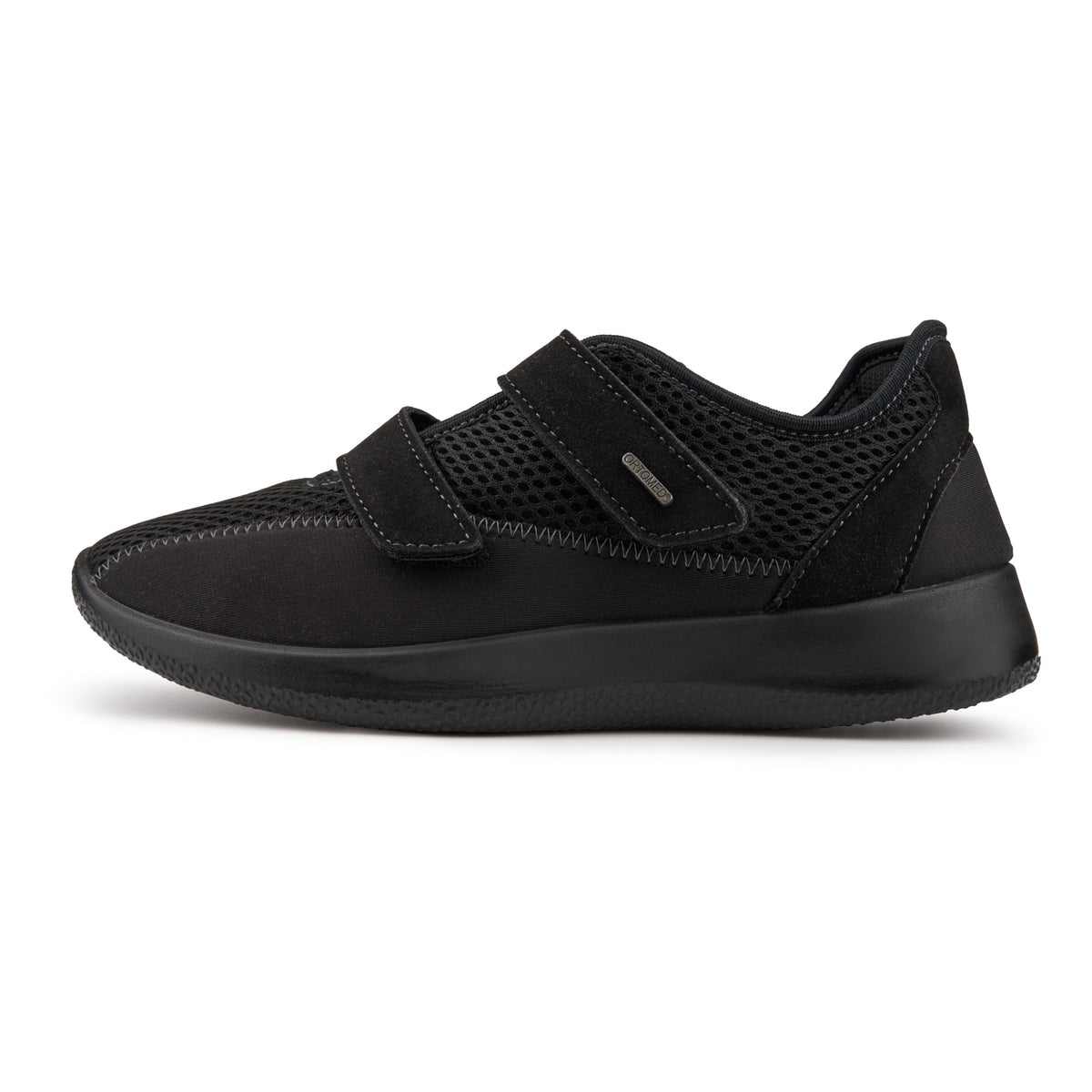 Herr andningsbara gelsneakers med kardborreband svart