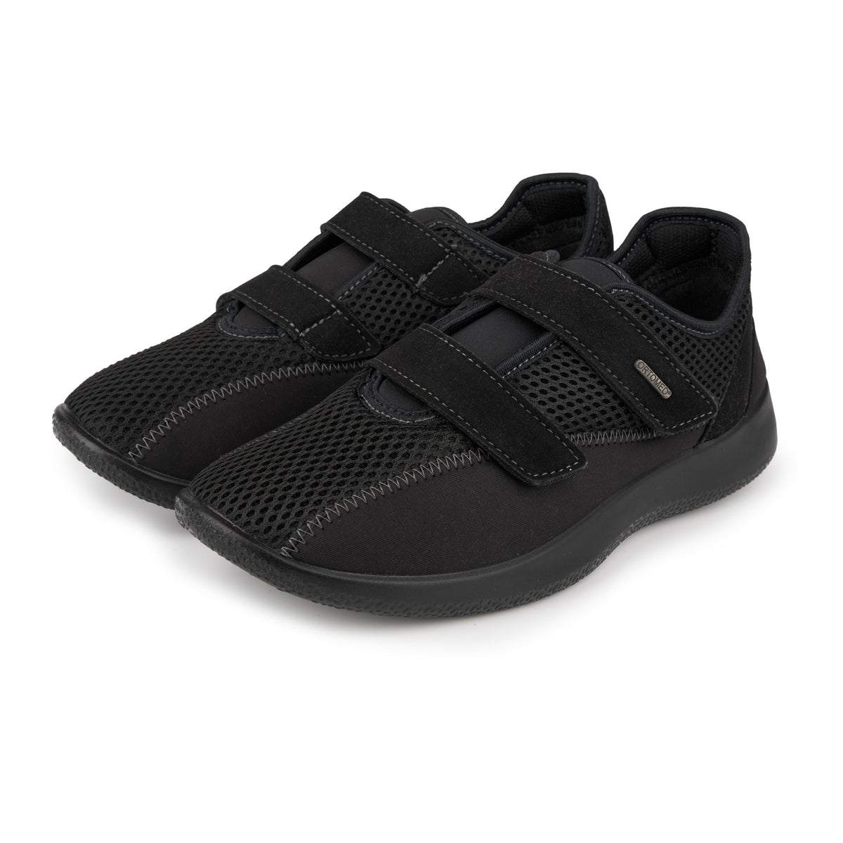 Herr andningsbara gelsneakers med kardborreband svart