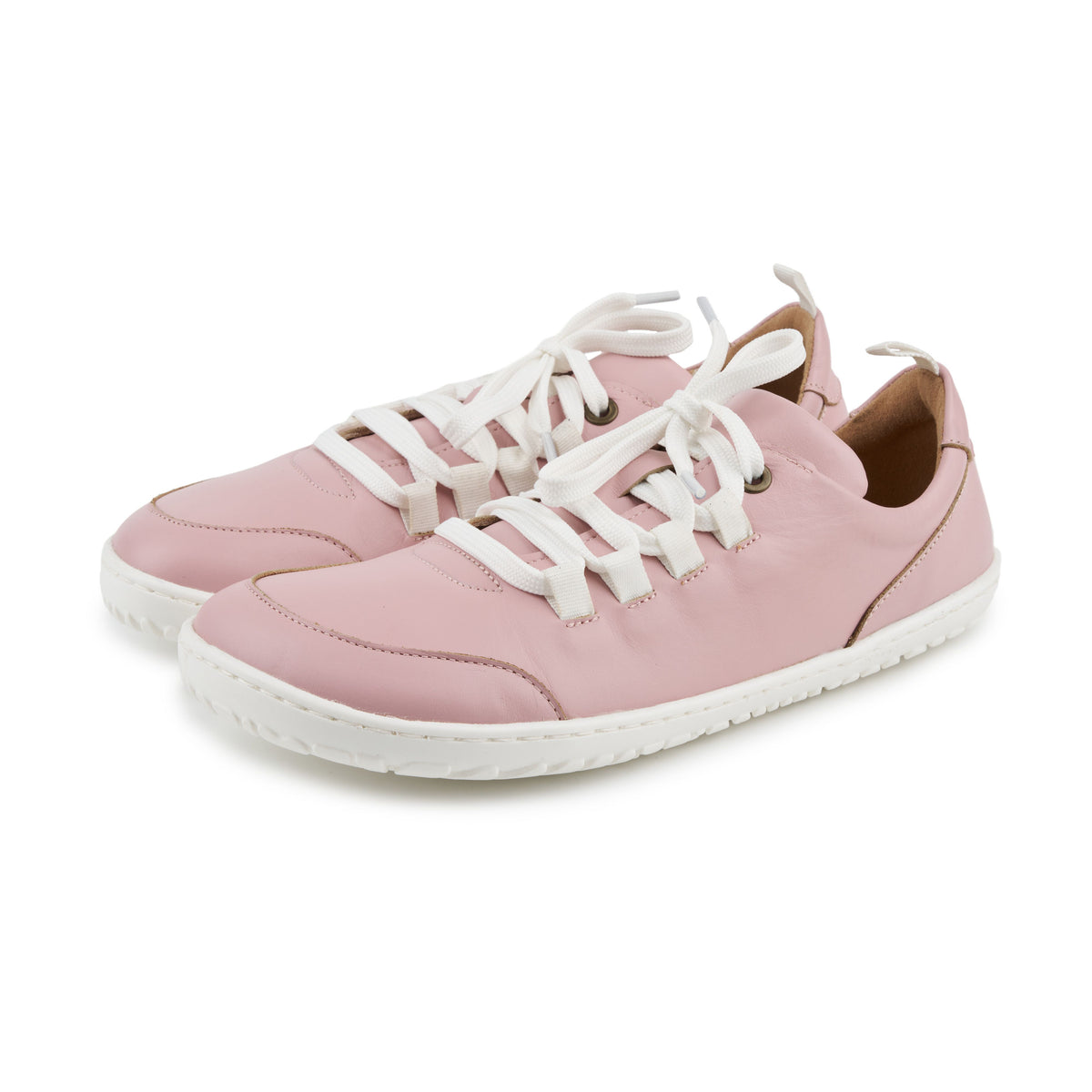 Dam barfota lädersneakers Malika rosa