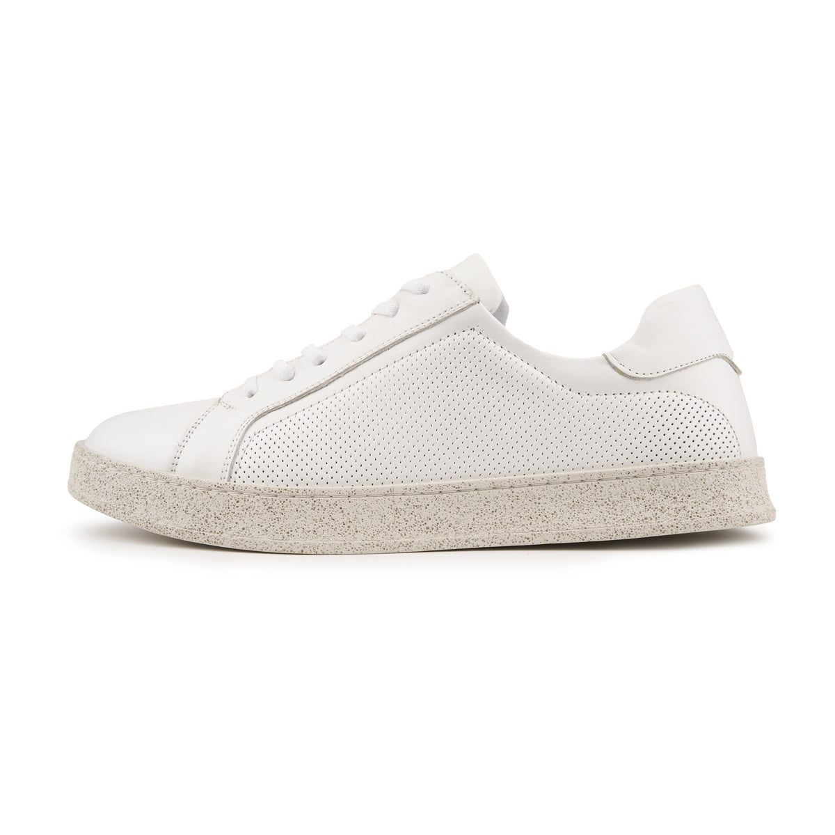 Herrlädersneakers Alfred vit