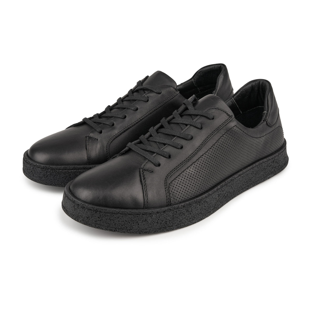 Herr lädersneakers Alfred svart