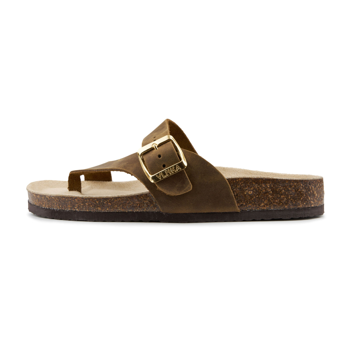 Dam kork anatomiska slip-in-tofflor Vanda brun