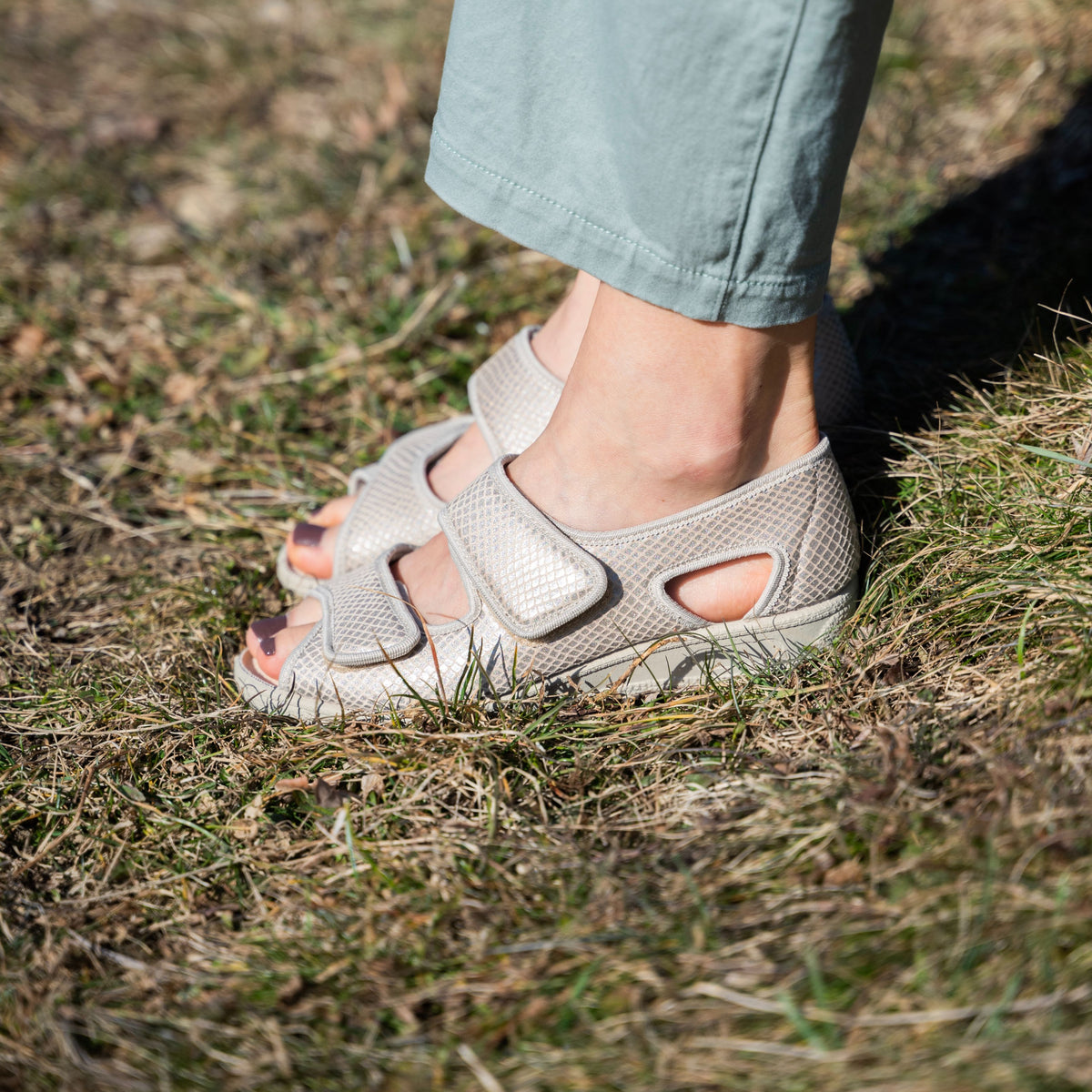 Dambandagesandaler för hallux Marina beige