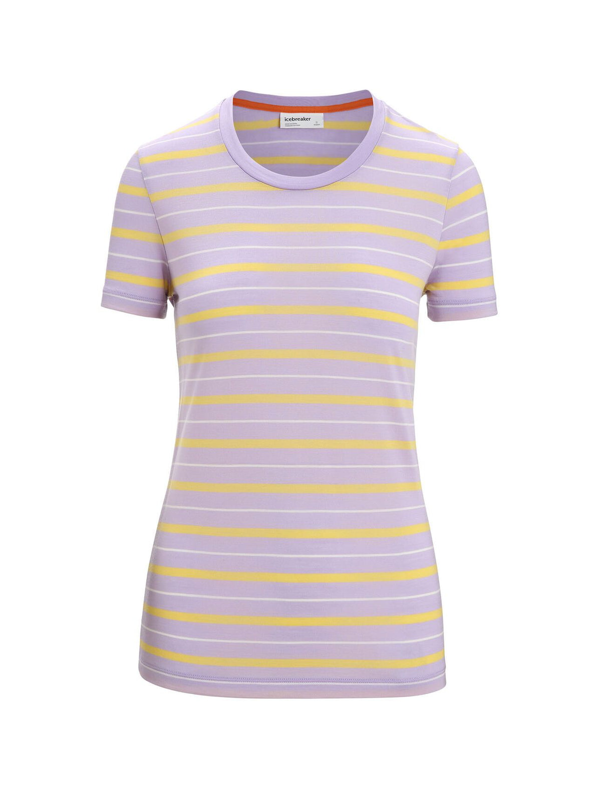 Dam-t-shirt Merinoullblandning Wave SS Tee Rand Icebreaker purple gaze