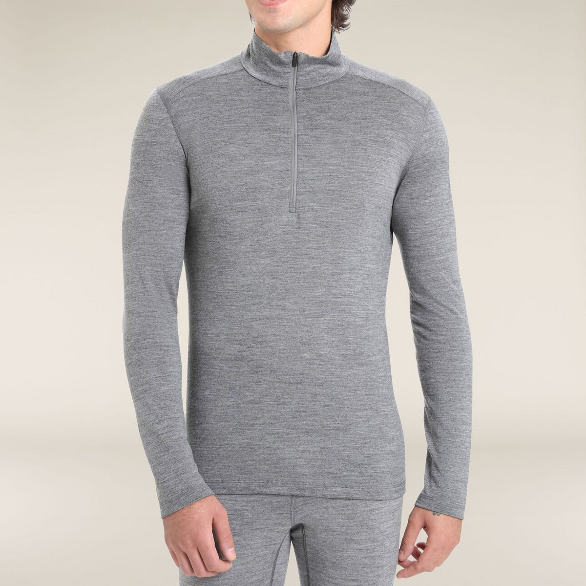 Herrtröja Merino 200 Oasis LS Half Zip Icebreaker gritstone
