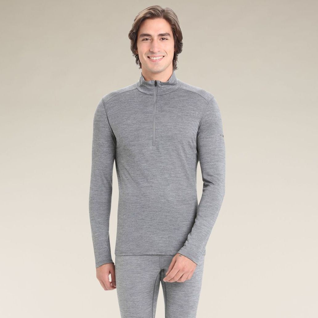 Herrtröja Merino 200 Oasis LS Half Zip Icebreaker gritstone