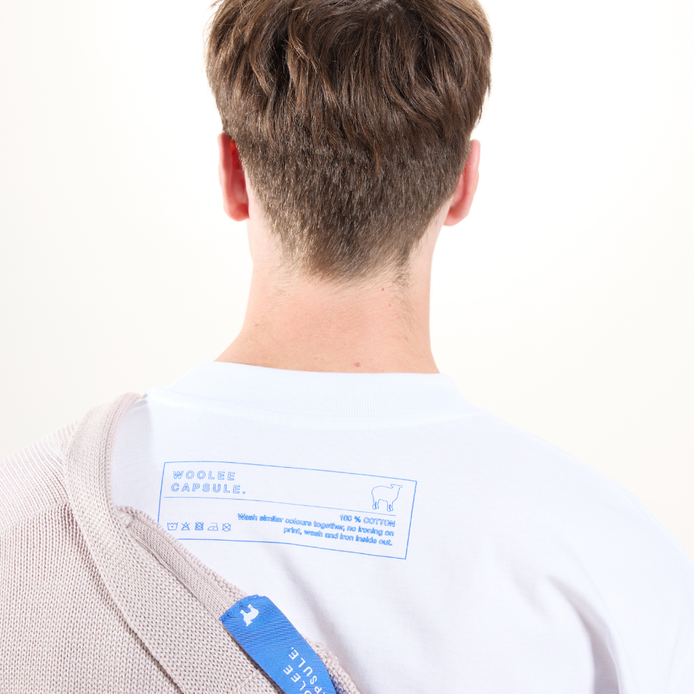T-shirt av ekologisk bomull Woolee Capsule vit