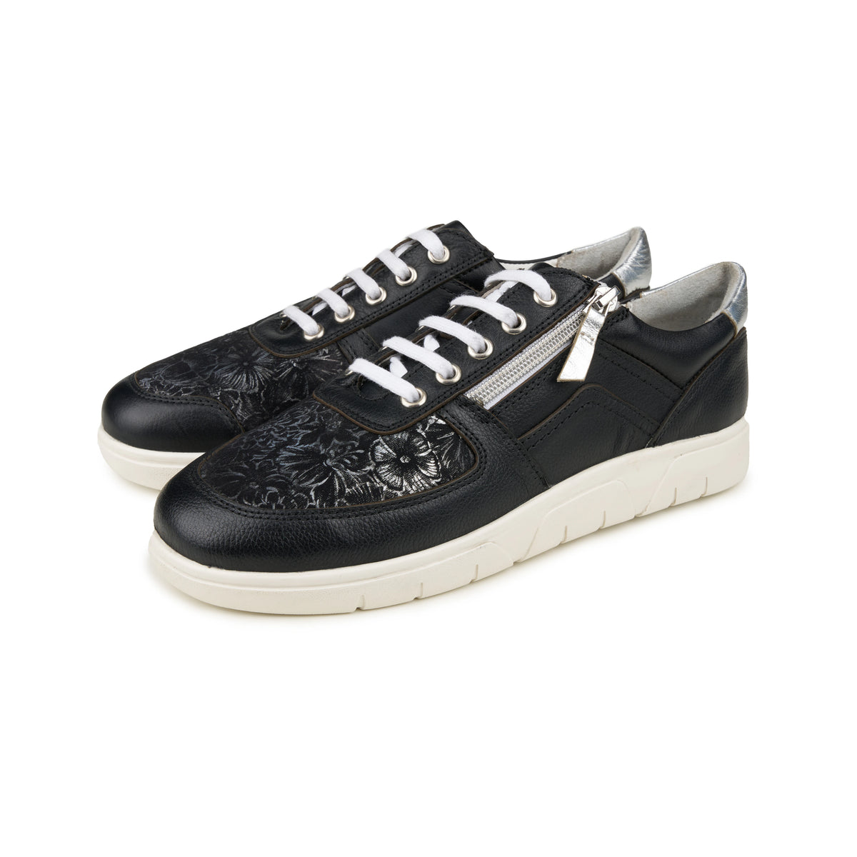 Dam lädersneakers för hallux Etela svart
