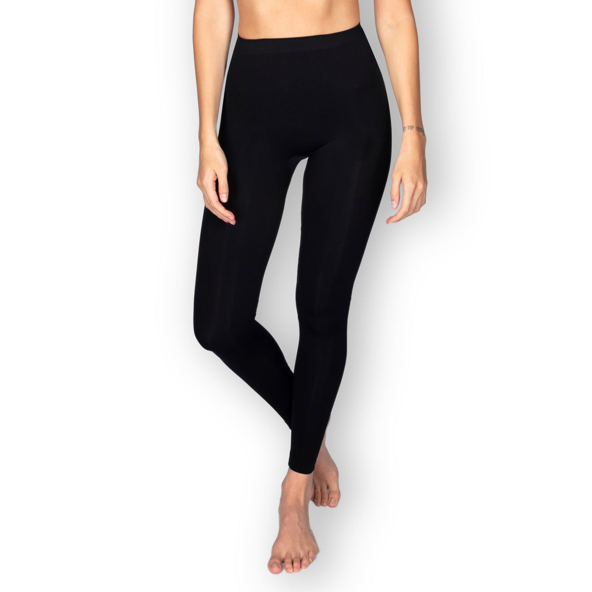 Sömlösa leggings med kashmir svart