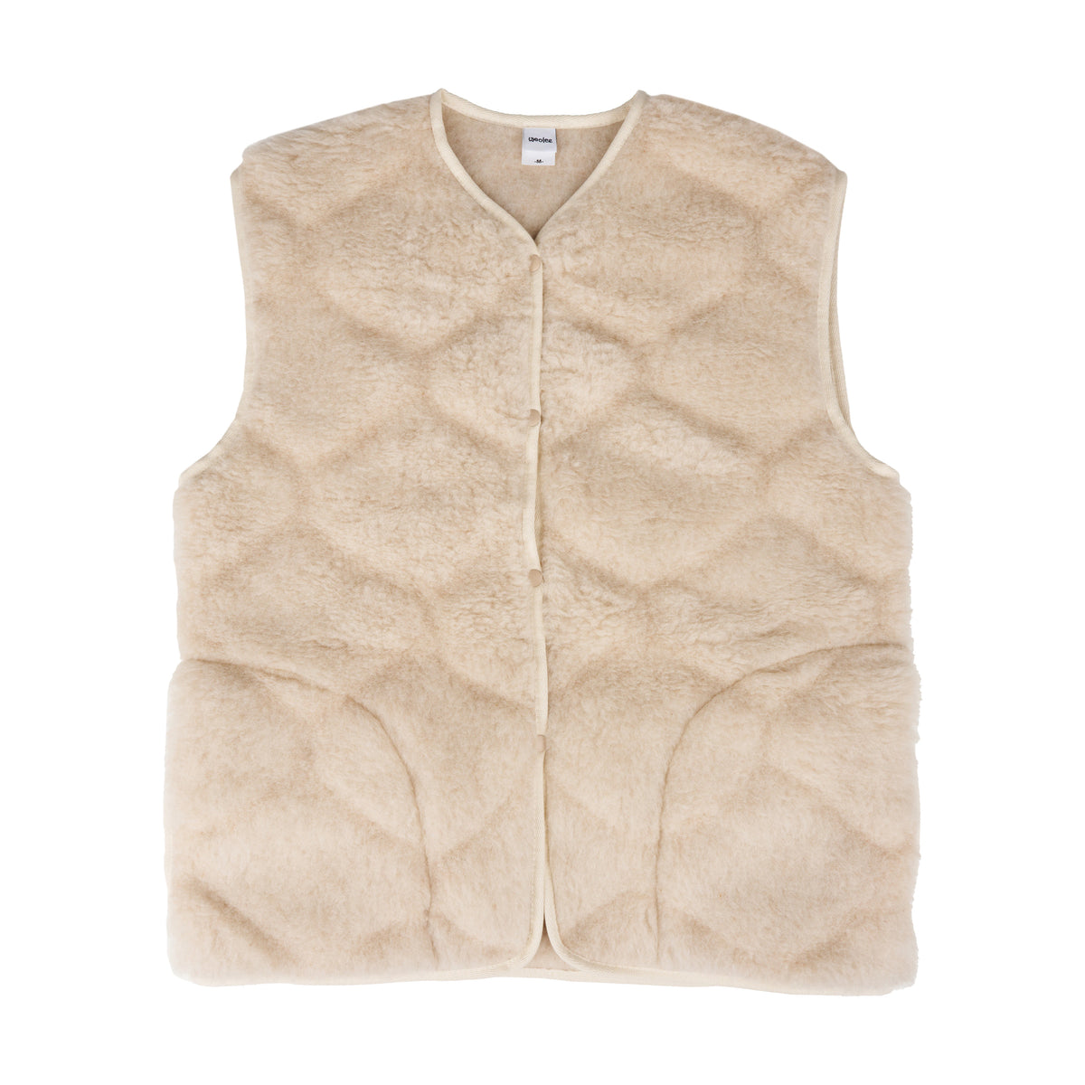 Damullväst med upphöjt mönster beige