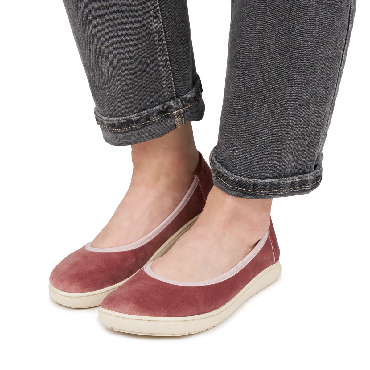 Barfota textil dambaleriner Joli rosa