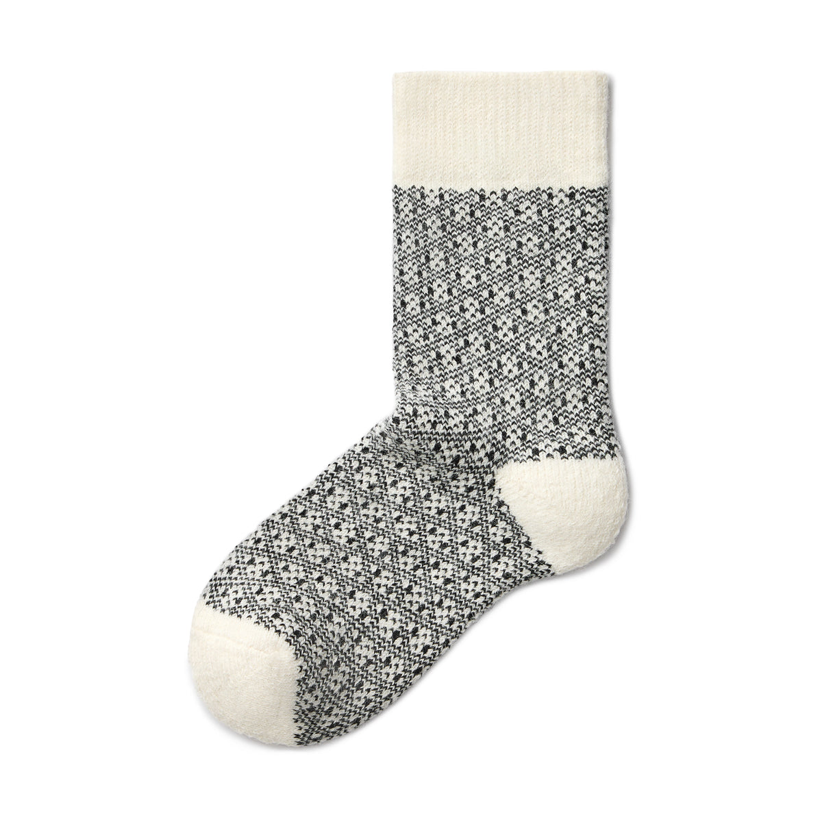 Strumpor med merinoull jacquard svart