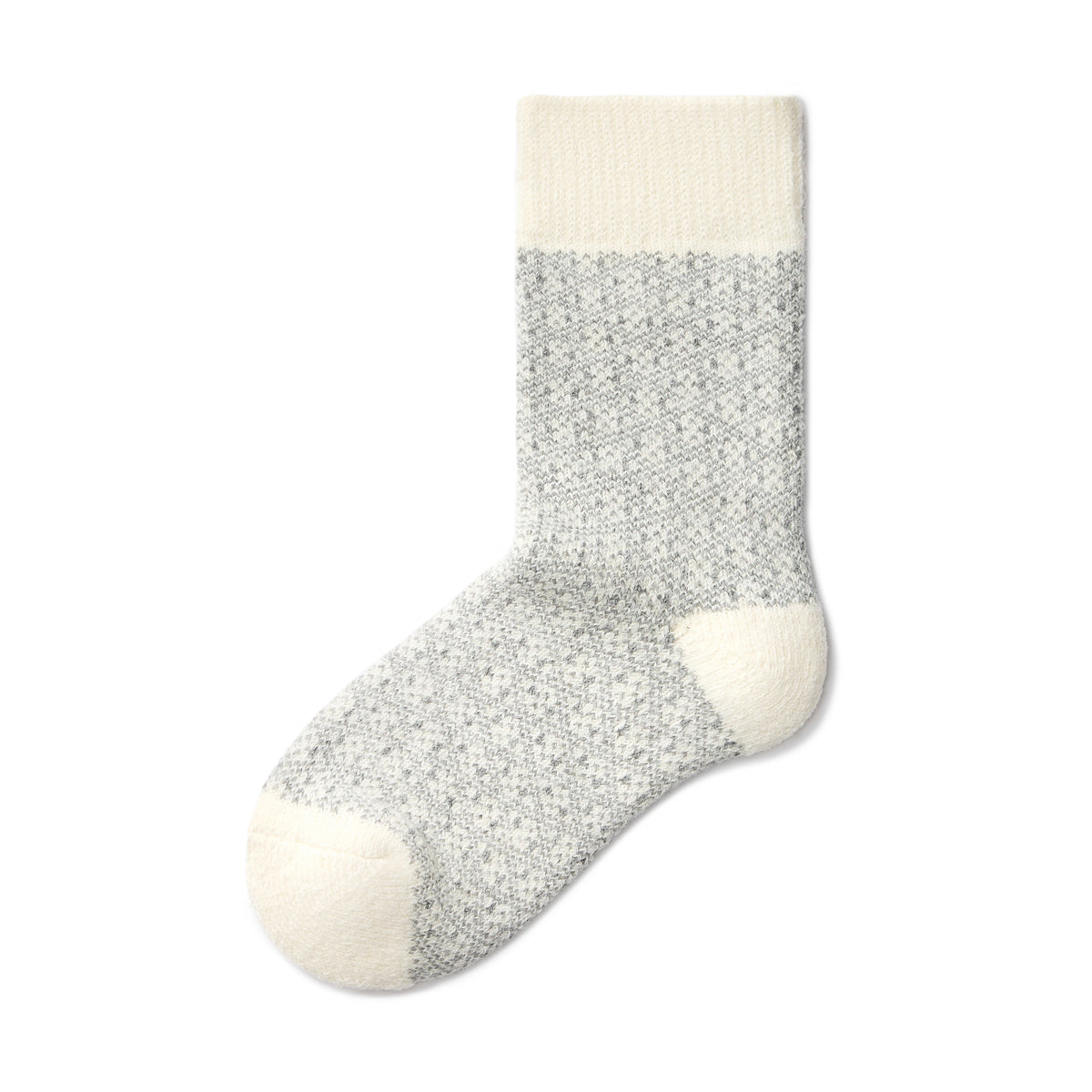Strumpor med merinoull jacquard ljusgrå