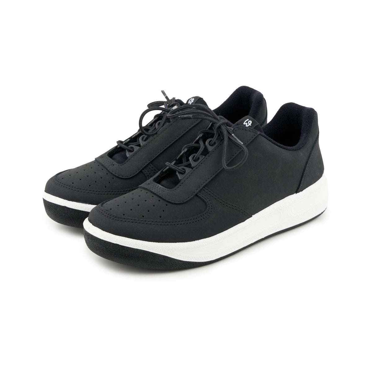Lädersneakers Prestizky Woolie svart