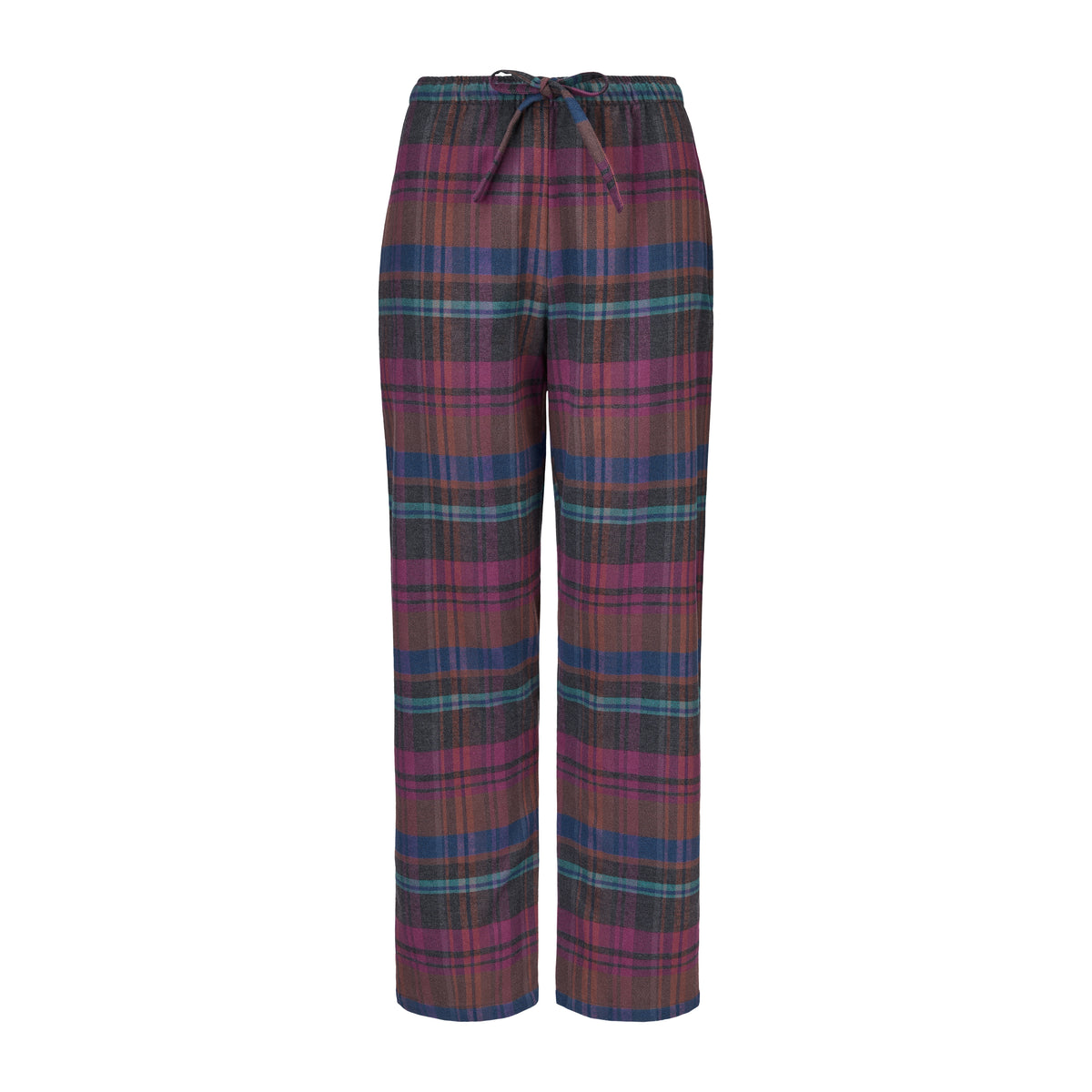 Damflanellmysbyxor rutiga lila