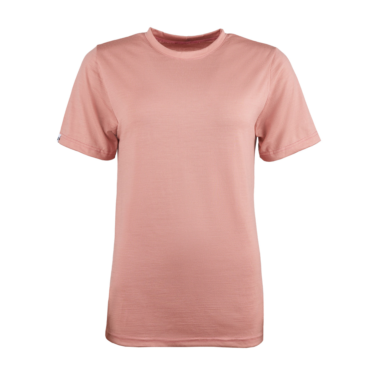 Dam kortärmad merinoullströja Woolee rosa
