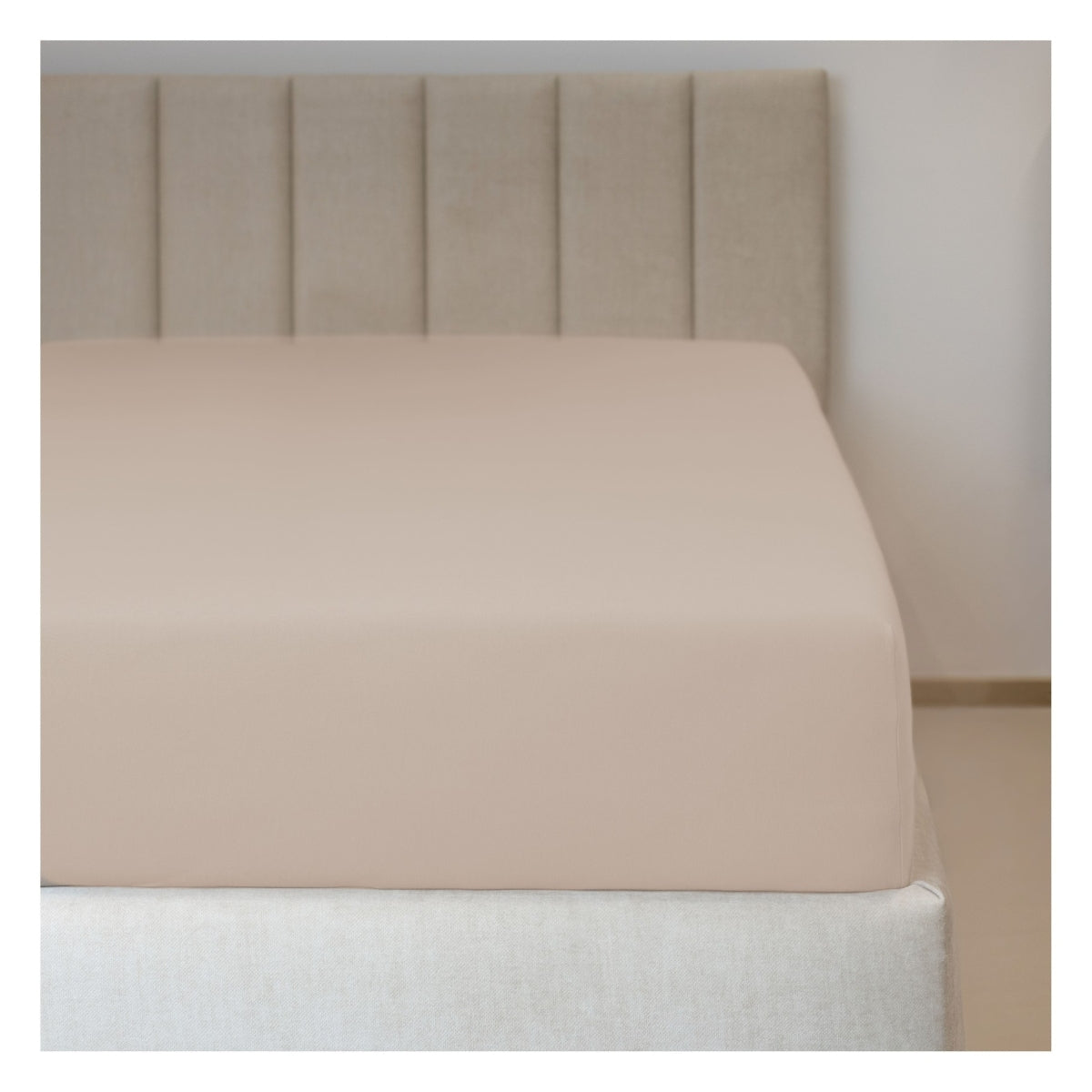 Bomullsjerseylakan beige