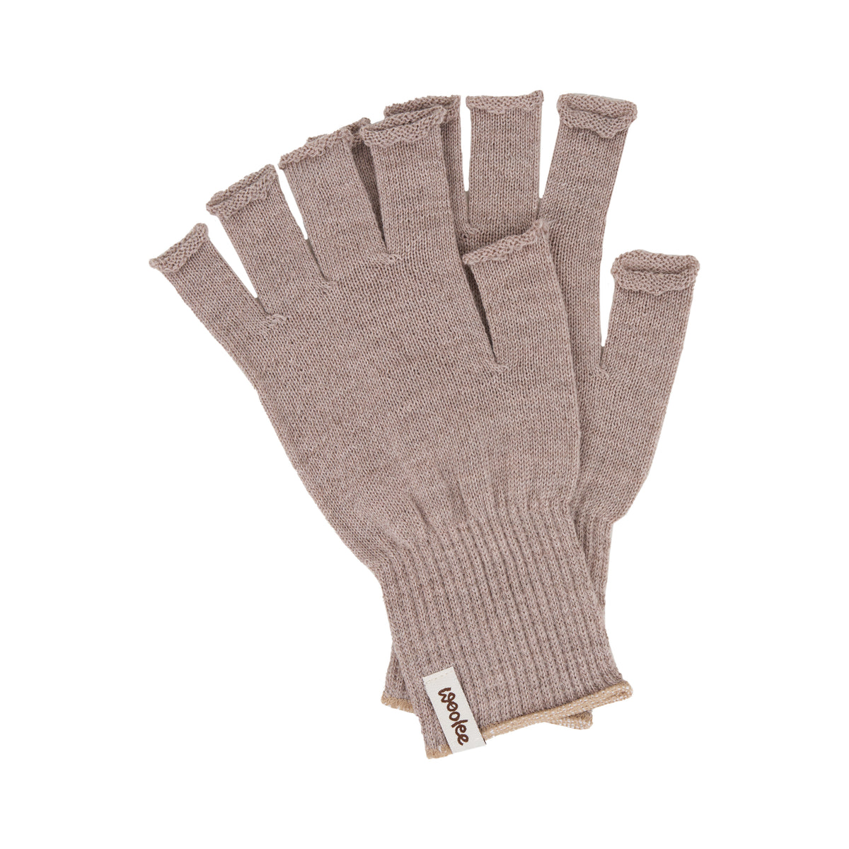Merinoull fingerlösa handskar Woolie beige