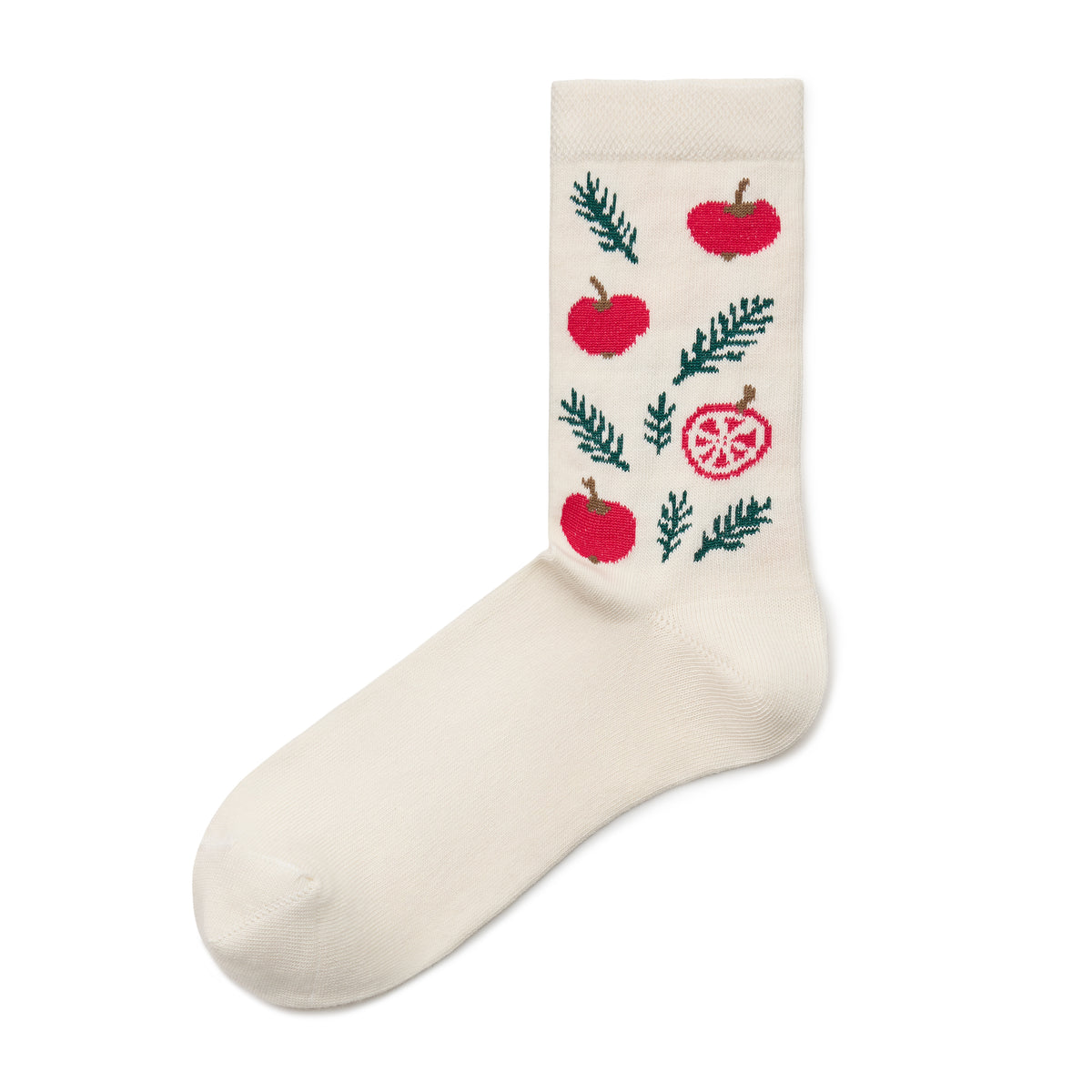 Julbomullsstrumpor äpplen