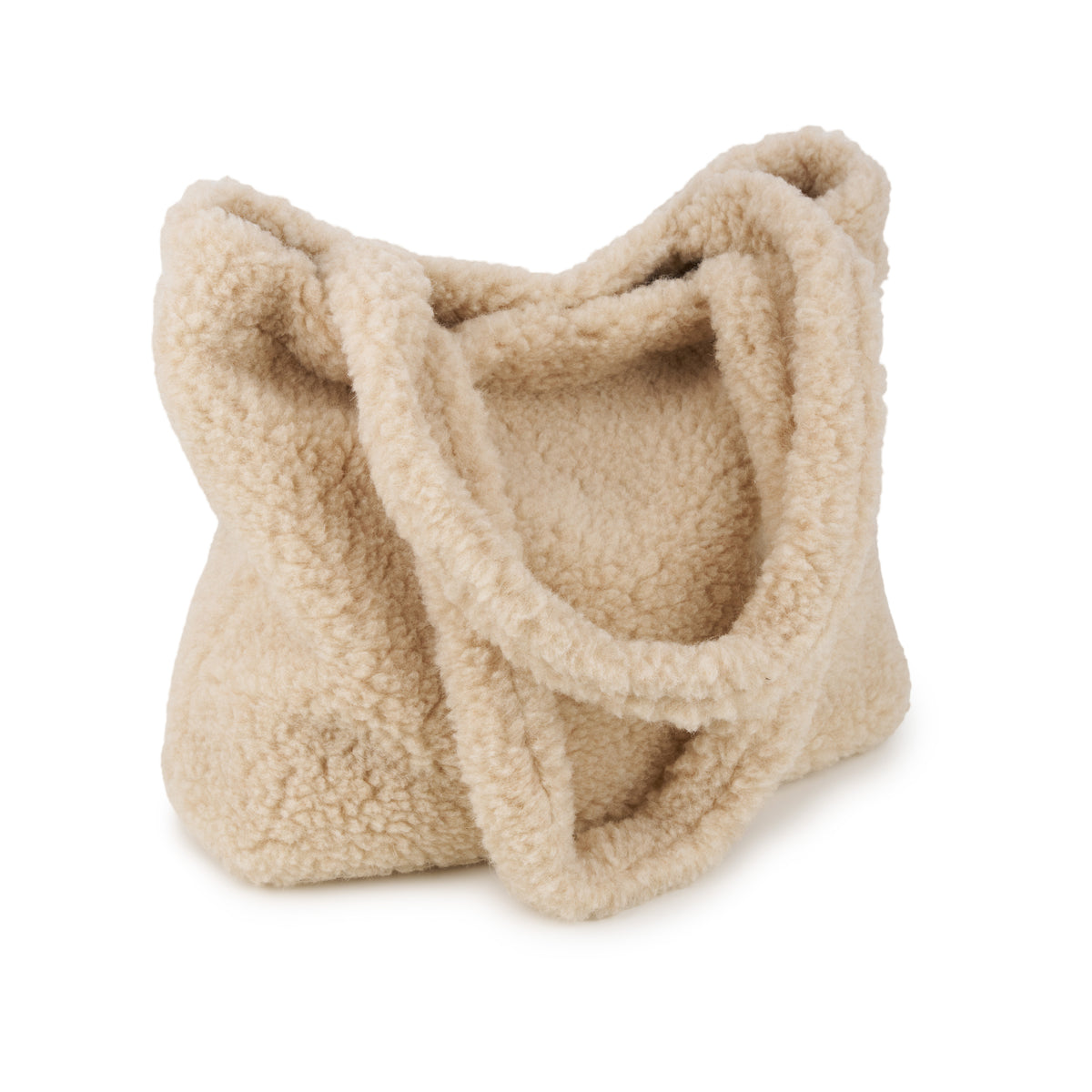 Merinoull axelväska beige