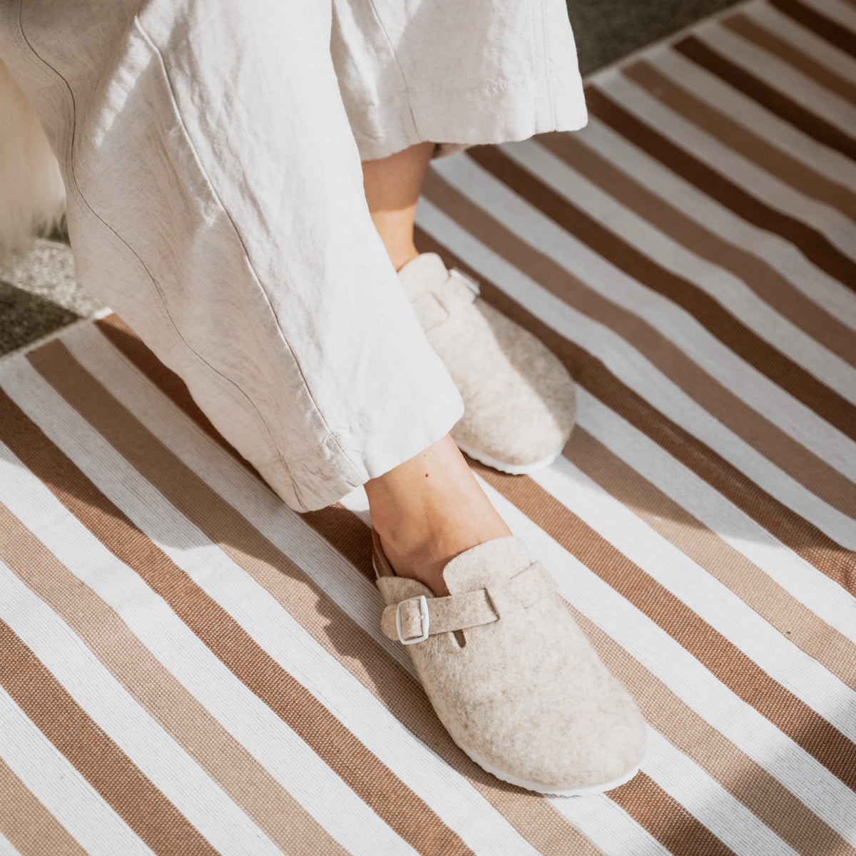 Damhälskorktofflor Michaela beige
