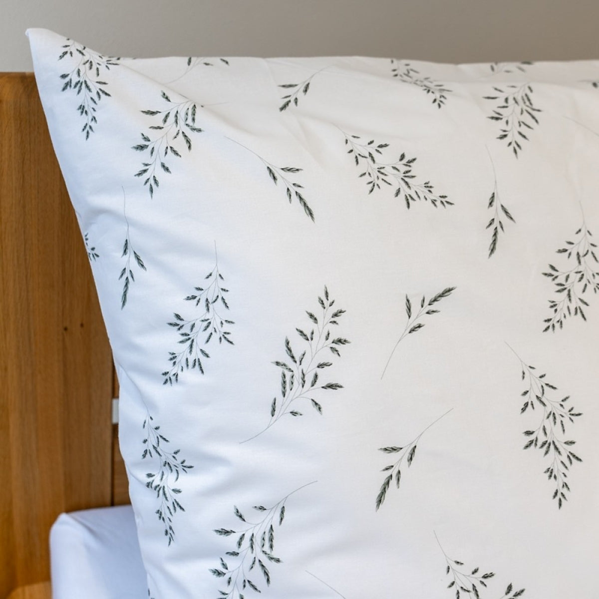 Flanellsängkläder gräsblomma vit