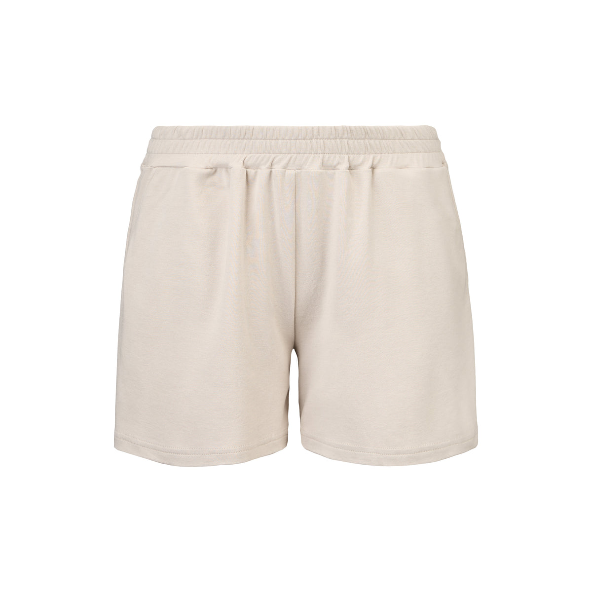 Damshorts med merinoull och resår beige