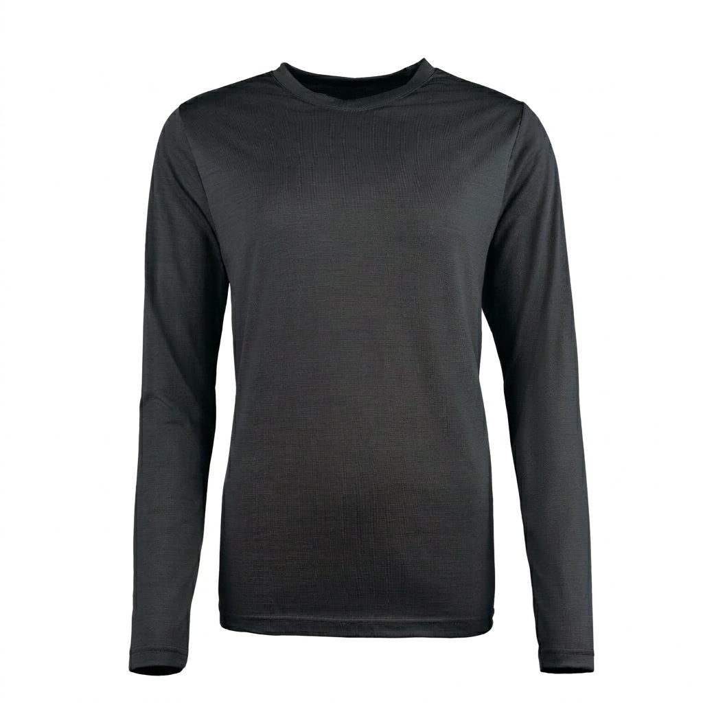 Dam långärmad merinoull t-shirt Woolee svart