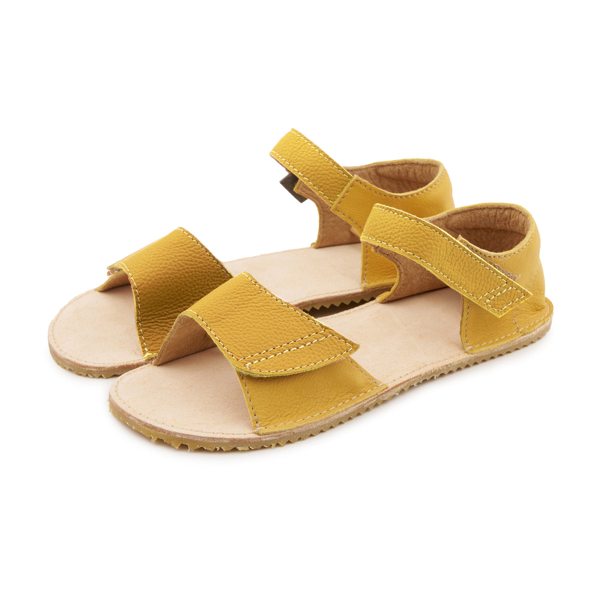 Barefoot barnlädersandaler Miri brun