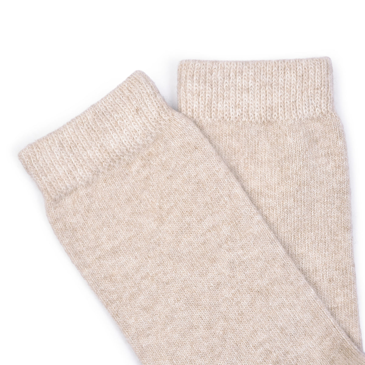 Strumpor med merinoull och kashmir beige