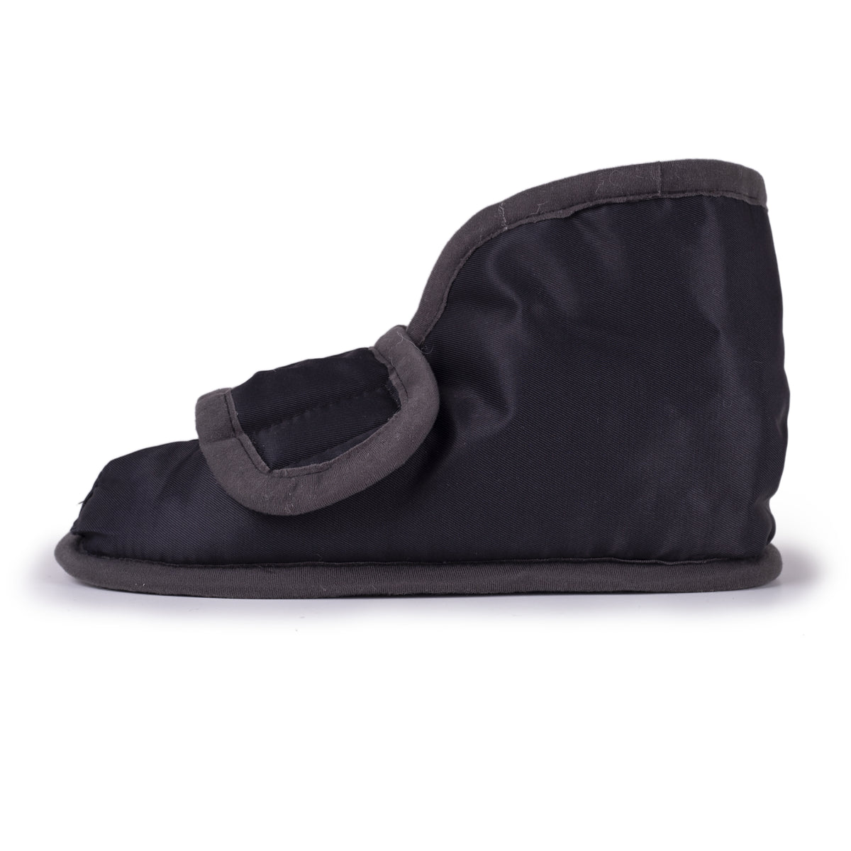 TV-tofflor i merinoull med kardborreband svart