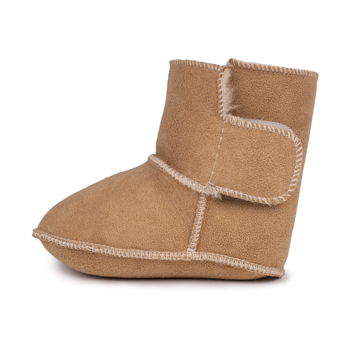 Barntossor med lammskinn beige
