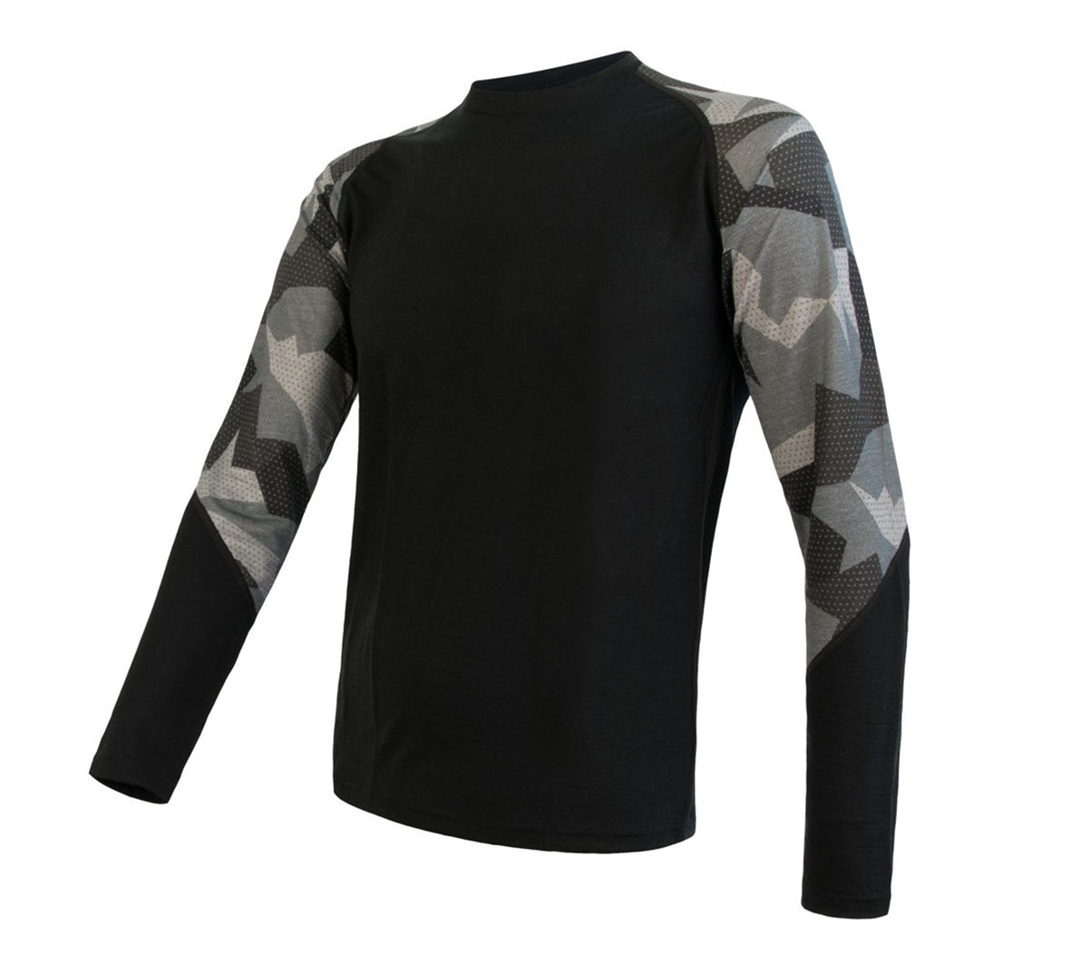 Herrfunktionströja Sensor Merino Impress Camo