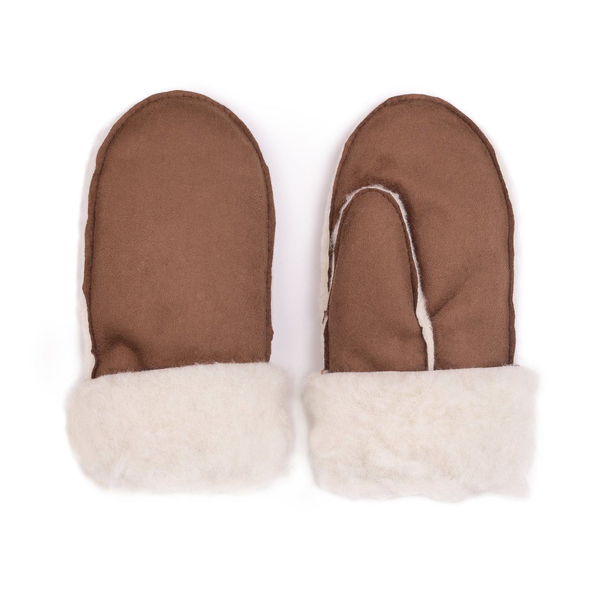 Tumvantar av fårull velour brun