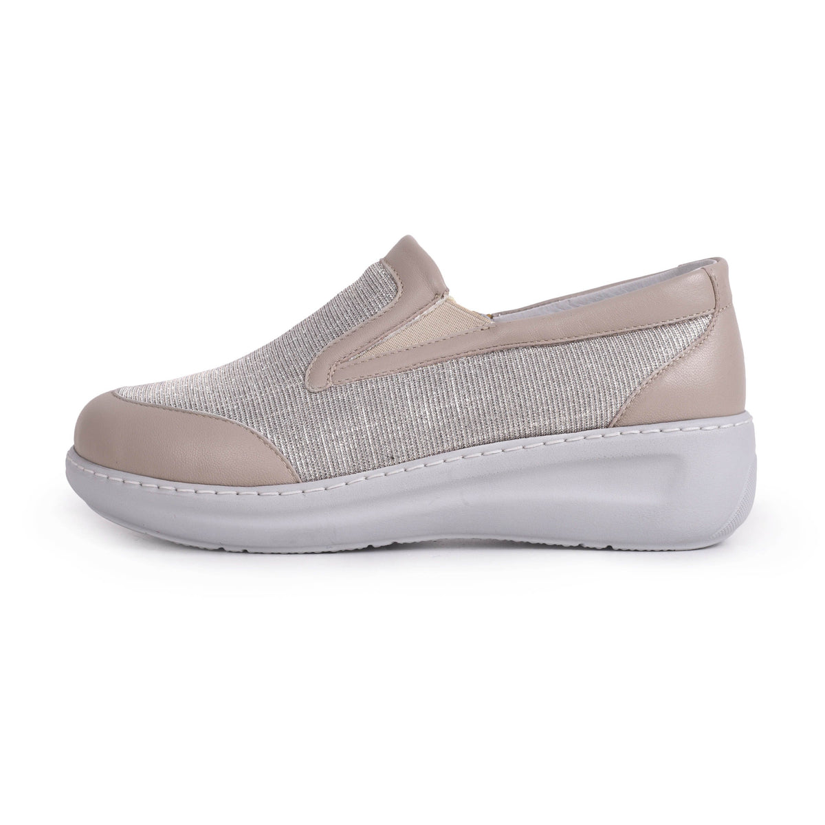 Damballerinor i läder Jolana beige