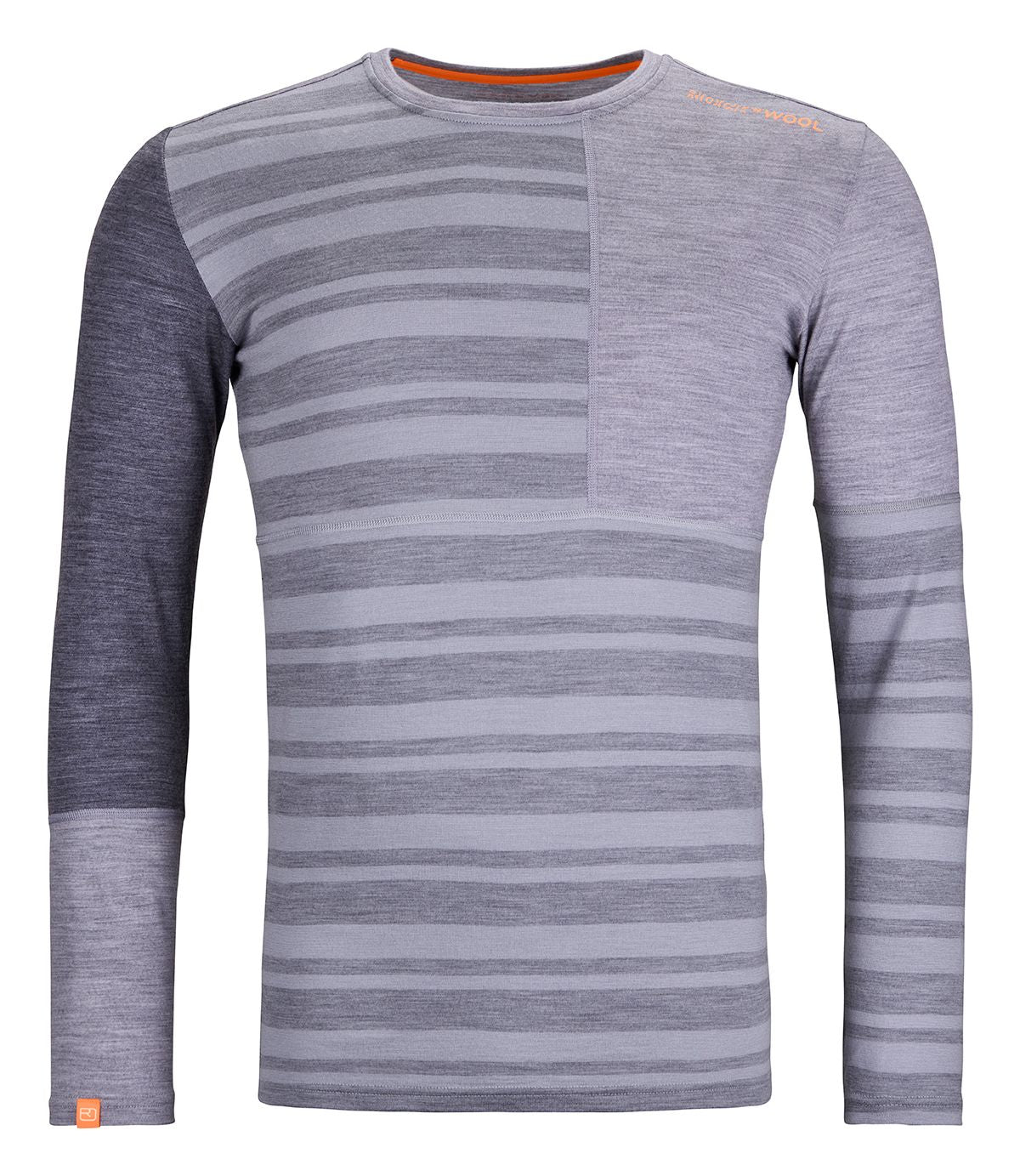 Merinotröja för herr 185 Rock'n'Wool Long Sleeve Ortovox grey blend