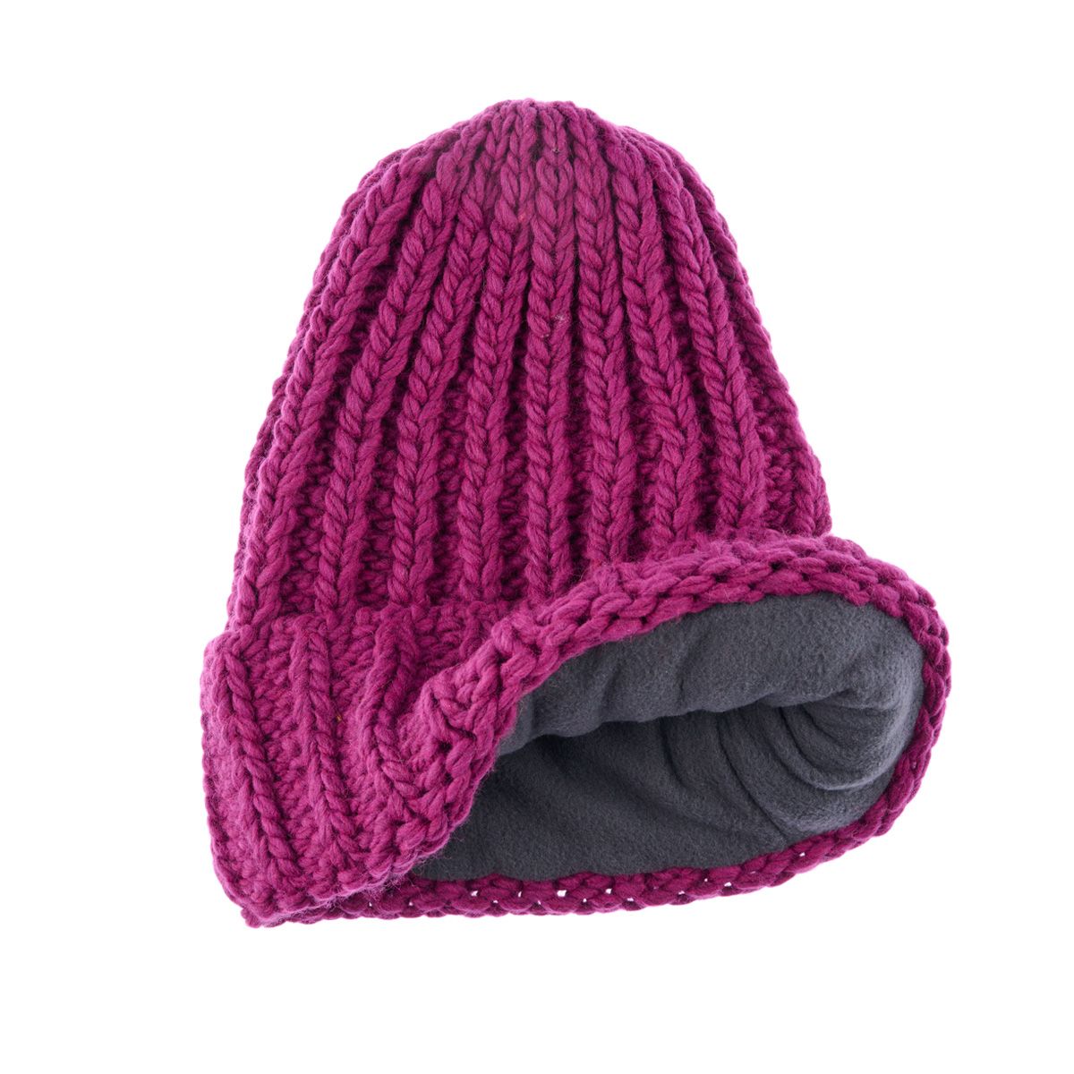 Mössa med får- och alpackaull med foder Saltoro rosa