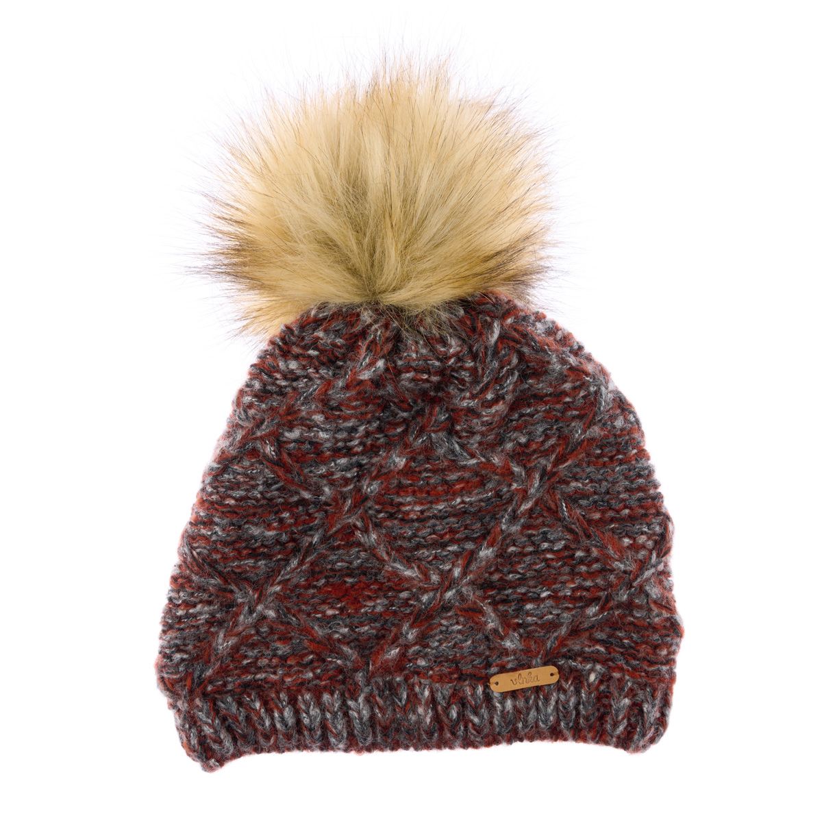 Mössa med fårull Woolee V09 brun