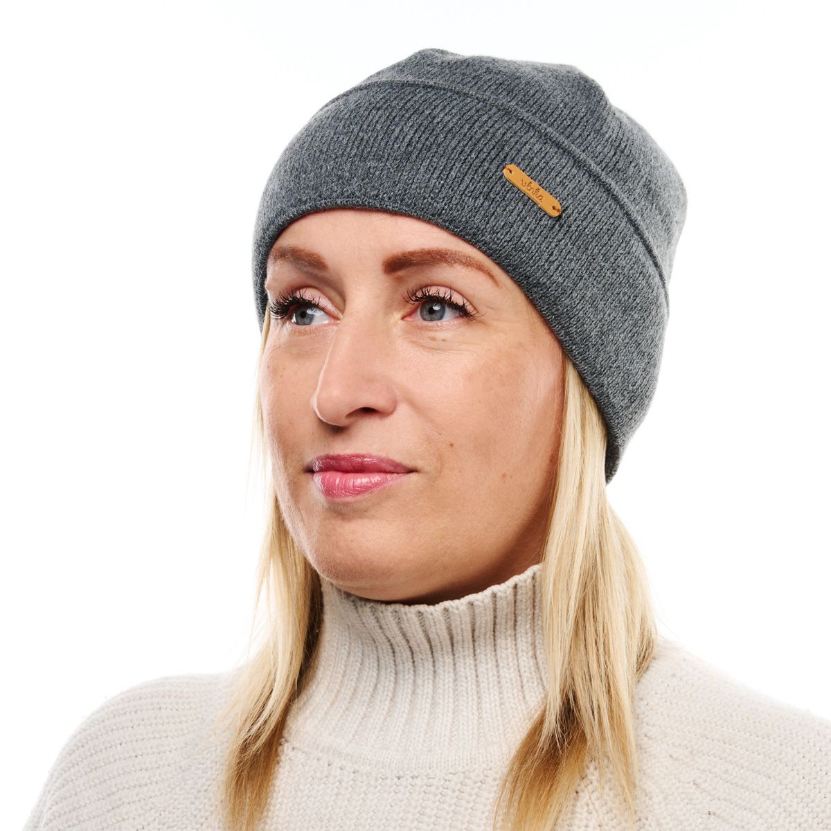 Mössa med fårull Woolee V10 grå