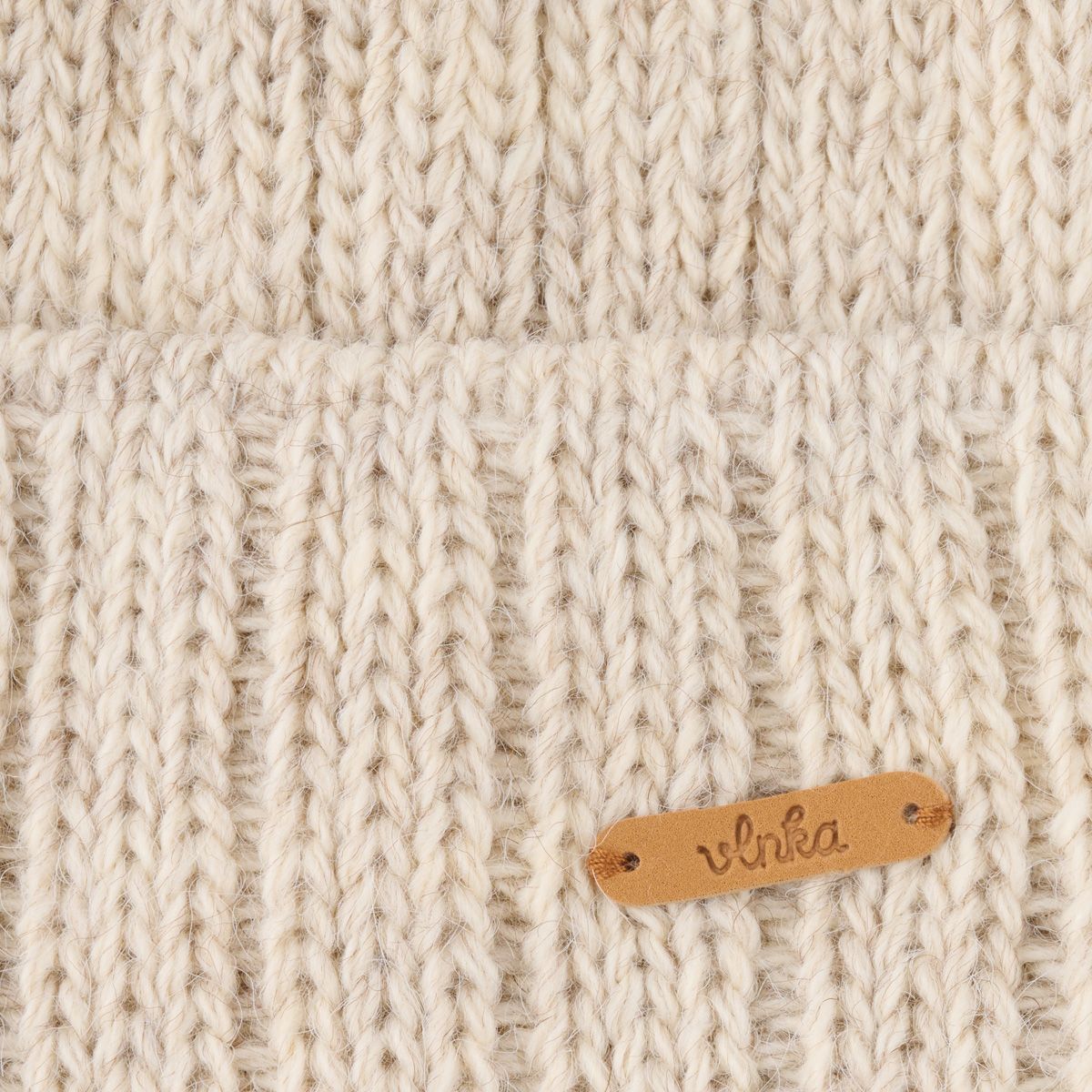 Mössa med fårull Docker beige