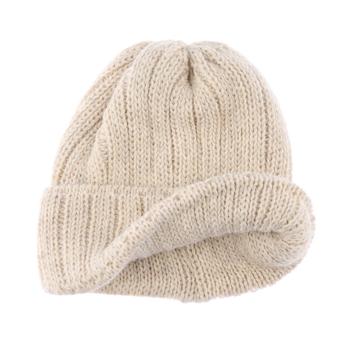 Mössa med fårull Docker beige