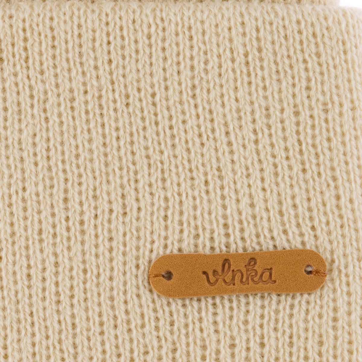 Mössa med fårull Nicolas beige