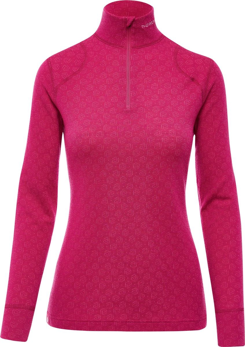 Damfunktionströja dragkedja merinoull XTREME Thermowave rosa