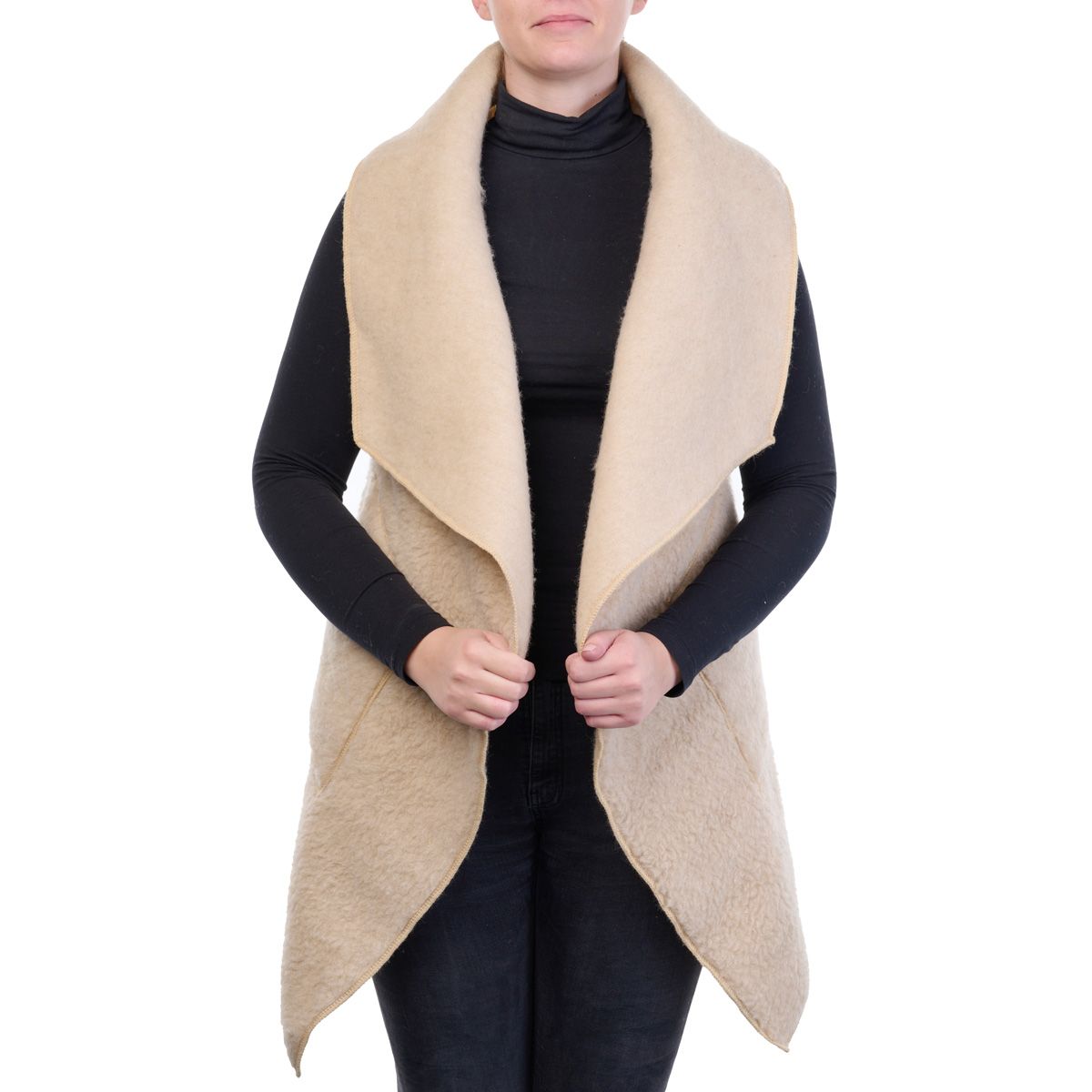 Ullomlottväst beige