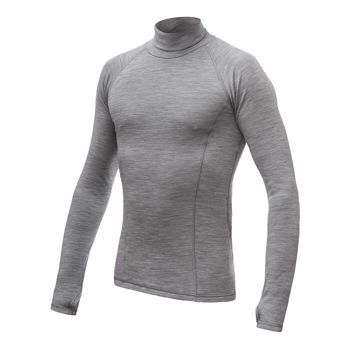 Herr funktionströja Sensor Merino Bold roll neck cool gray