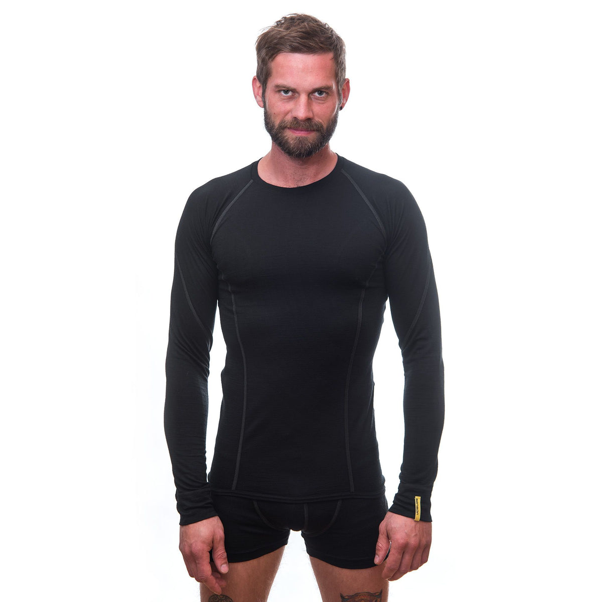 Herrfunktionströja Sensor Merino Active svart